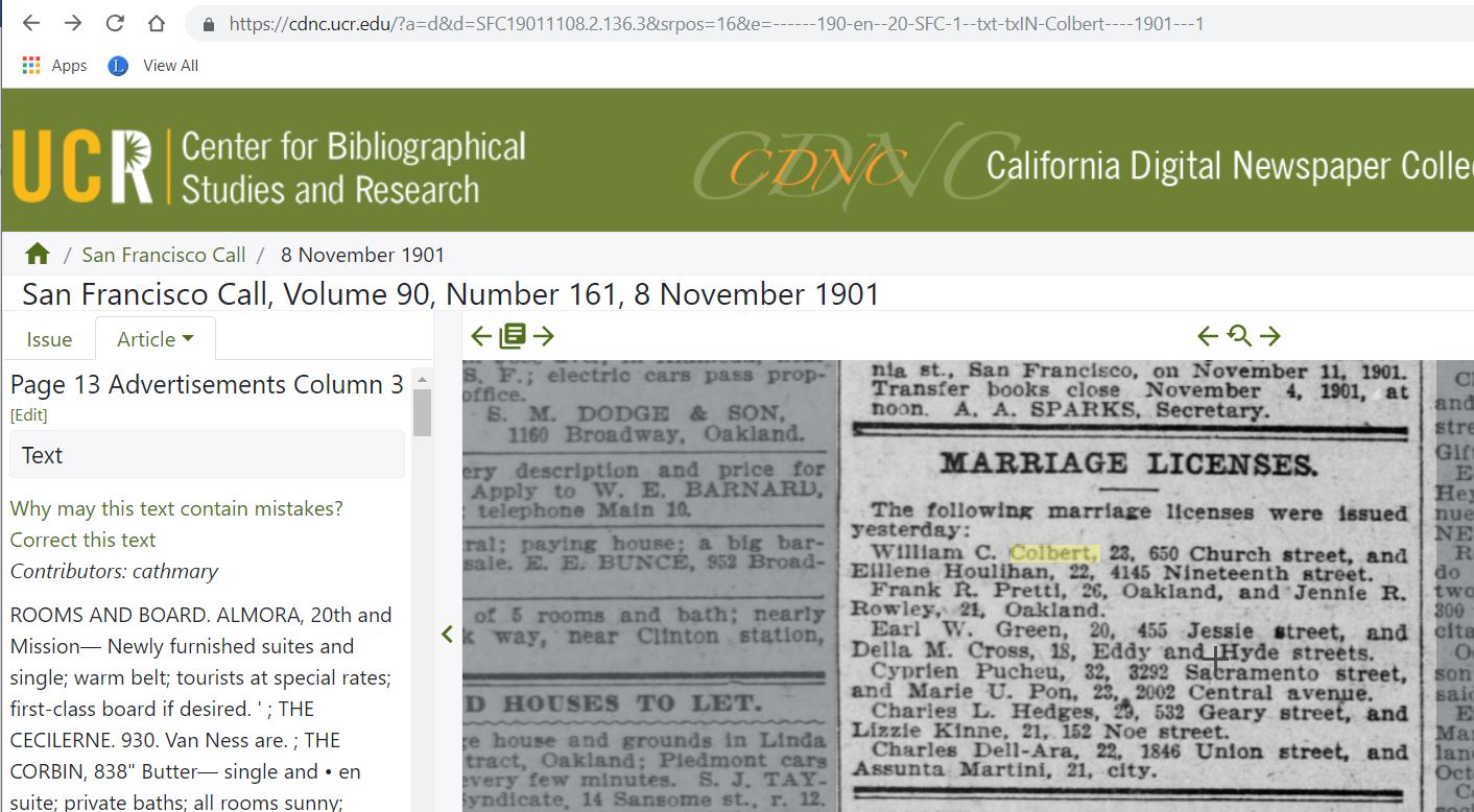 williamcolbertmarriagelicenseinfo