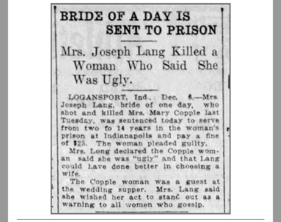 Jessie Mary Copple Killed