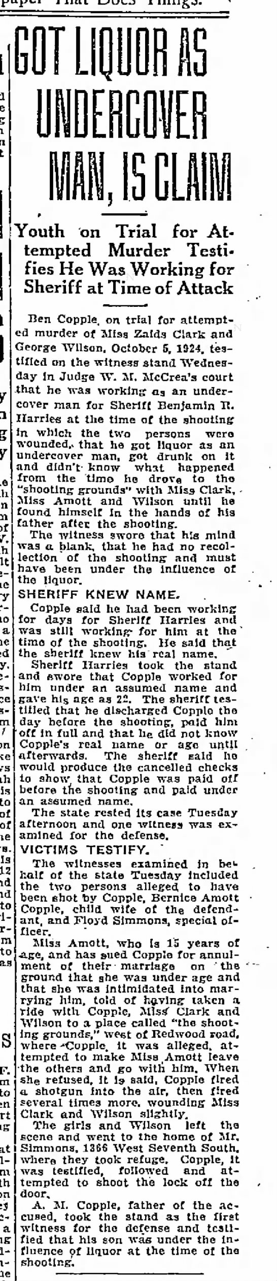 Benjamin Garl Copple attempted murder